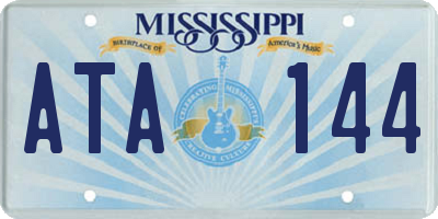 MS license plate ATA144