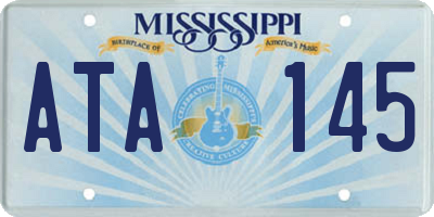 MS license plate ATA145