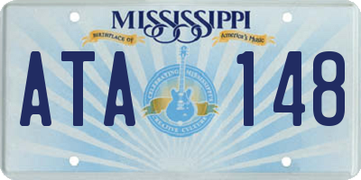 MS license plate ATA148