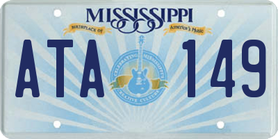 MS license plate ATA149