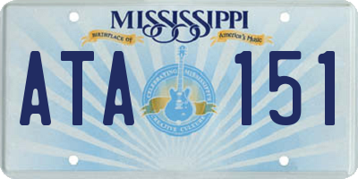 MS license plate ATA151