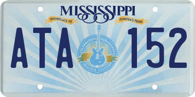 MS license plate ATA152