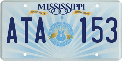 MS license plate ATA153