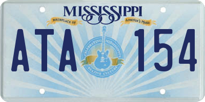 MS license plate ATA154