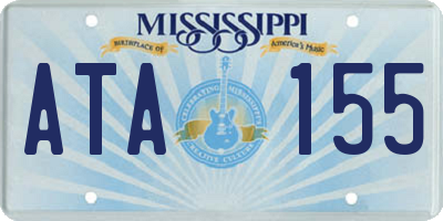 MS license plate ATA155
