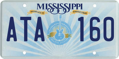 MS license plate ATA160
