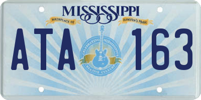 MS license plate ATA163