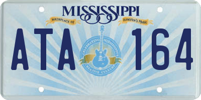 MS license plate ATA164