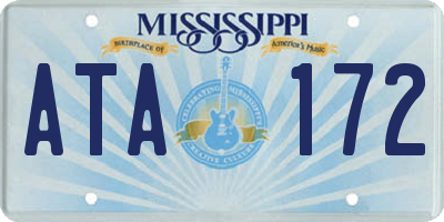 MS license plate ATA172