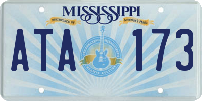 MS license plate ATA173