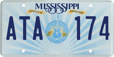 MS license plate ATA174