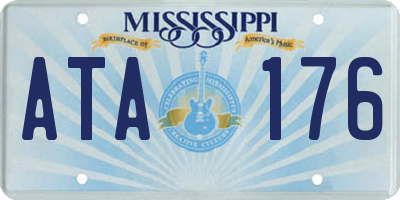MS license plate ATA176