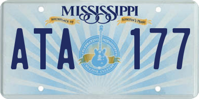MS license plate ATA177