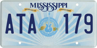 MS license plate ATA179