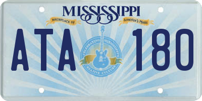 MS license plate ATA180