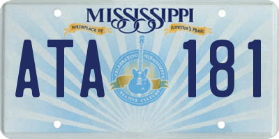 MS license plate ATA181
