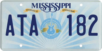 MS license plate ATA182