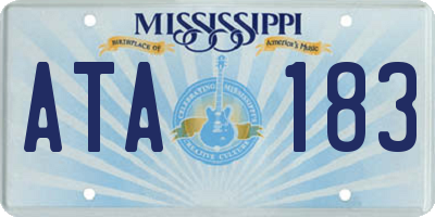 MS license plate ATA183