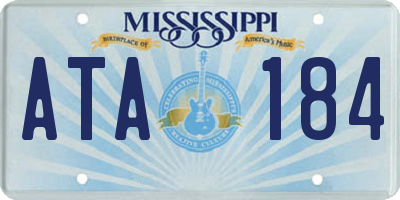MS license plate ATA184