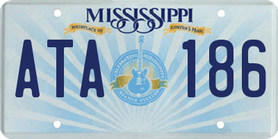 MS license plate ATA186
