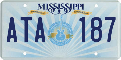 MS license plate ATA187