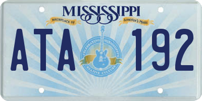 MS license plate ATA192