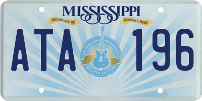 MS license plate ATA196