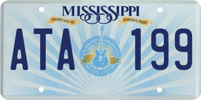 MS license plate ATA199
