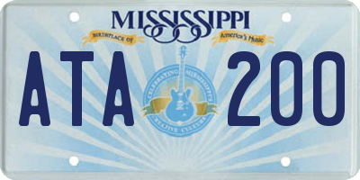 MS license plate ATA200