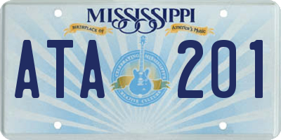 MS license plate ATA201