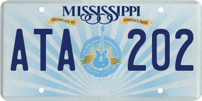 MS license plate ATA202