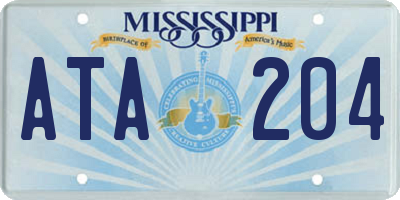 MS license plate ATA204