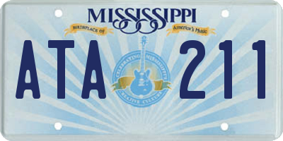 MS license plate ATA211