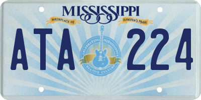 MS license plate ATA224