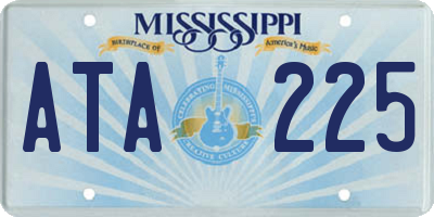 MS license plate ATA225