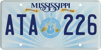MS license plate ATA226
