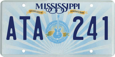 MS license plate ATA241
