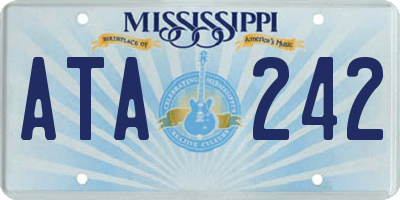 MS license plate ATA242