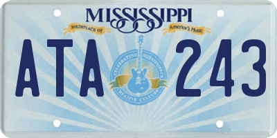 MS license plate ATA243