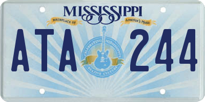 MS license plate ATA244