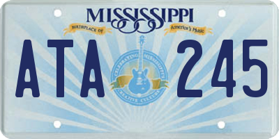 MS license plate ATA245