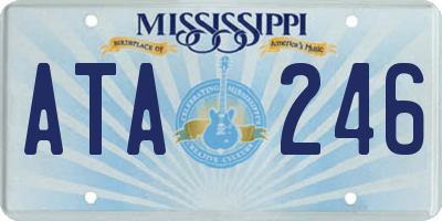 MS license plate ATA246