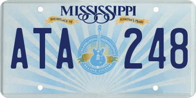 MS license plate ATA248