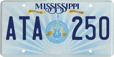 MS license plate ATA250