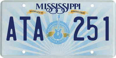 MS license plate ATA251