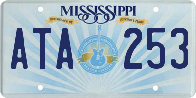 MS license plate ATA253