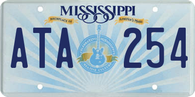 MS license plate ATA254
