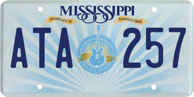 MS license plate ATA257