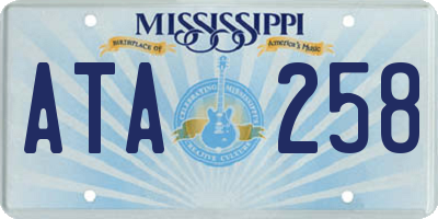 MS license plate ATA258