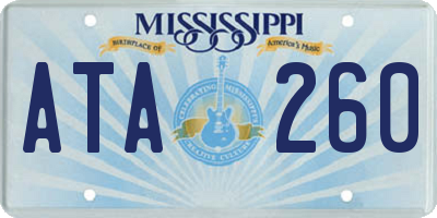 MS license plate ATA260